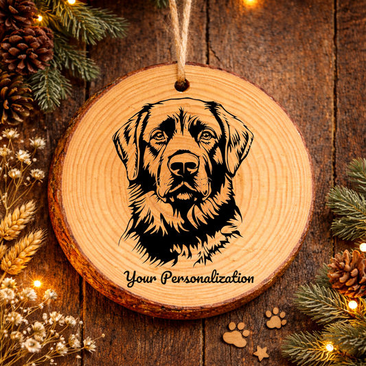 Akbash Dog Ornament – Rustic Wooden Keepsake