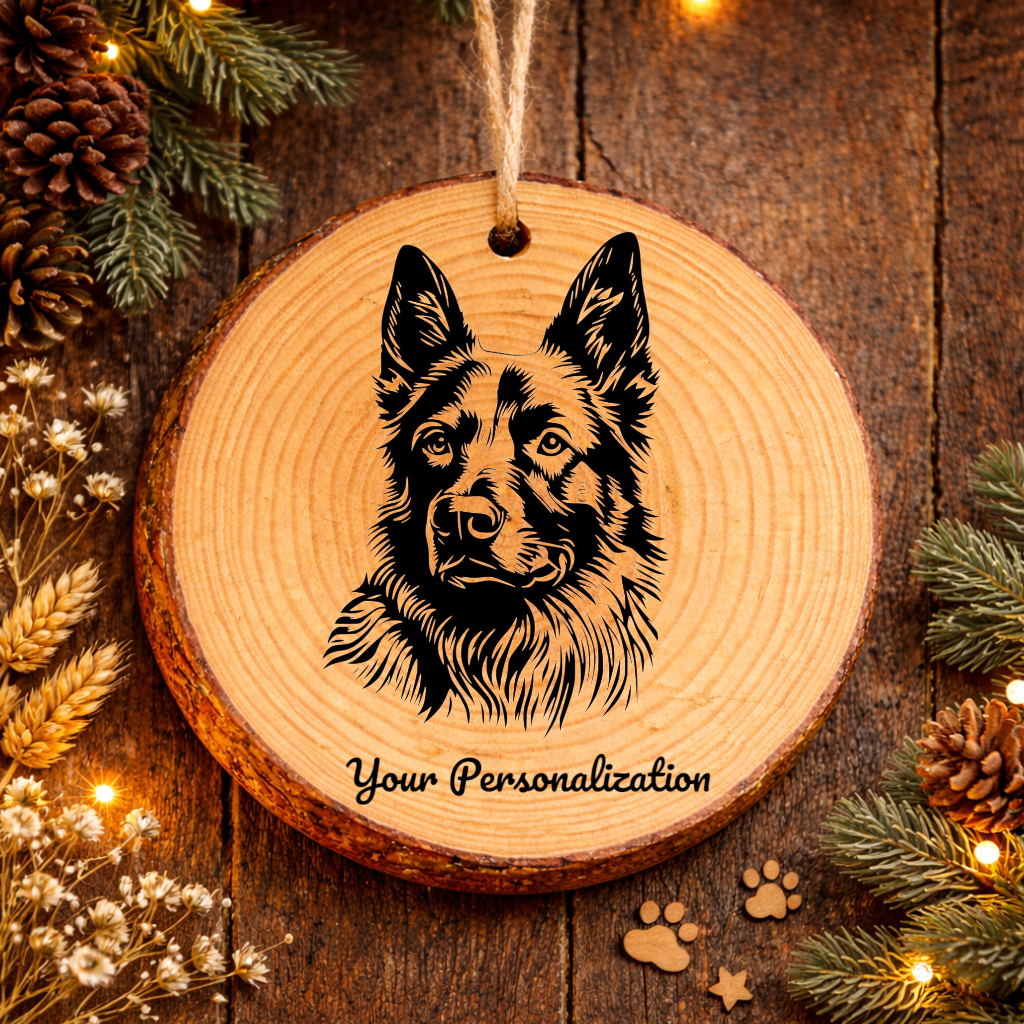 Belgian Laekenois Dog Ornament – Rustic Wooden Keepsake