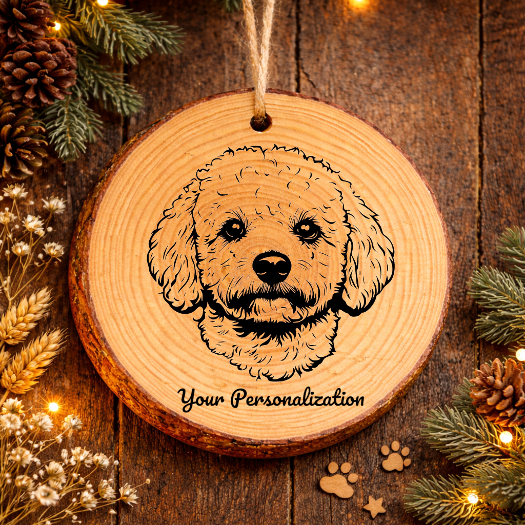 Bichon Frise Dog Ornament – Rustic Wooden Keepsake