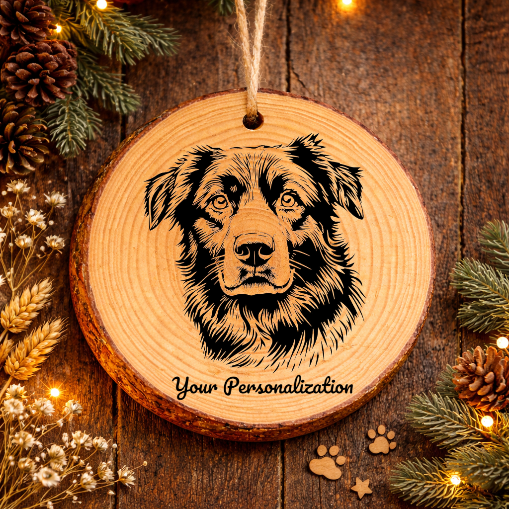 Central Asian Shepherd Dog Dog Ornament – Rustic Wooden Keepsake