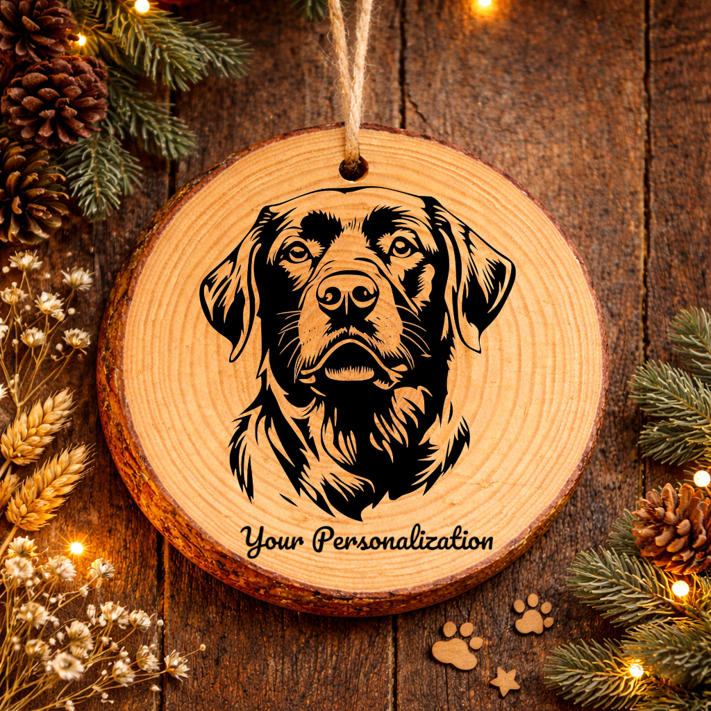 Chesapeake Bay Retriever Dog Ornament – Rustic Wooden Keepsake