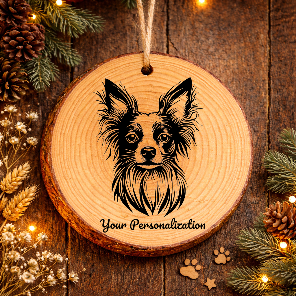 Chinese Crested Dog Ornament – Rustic Wooden Keepsake