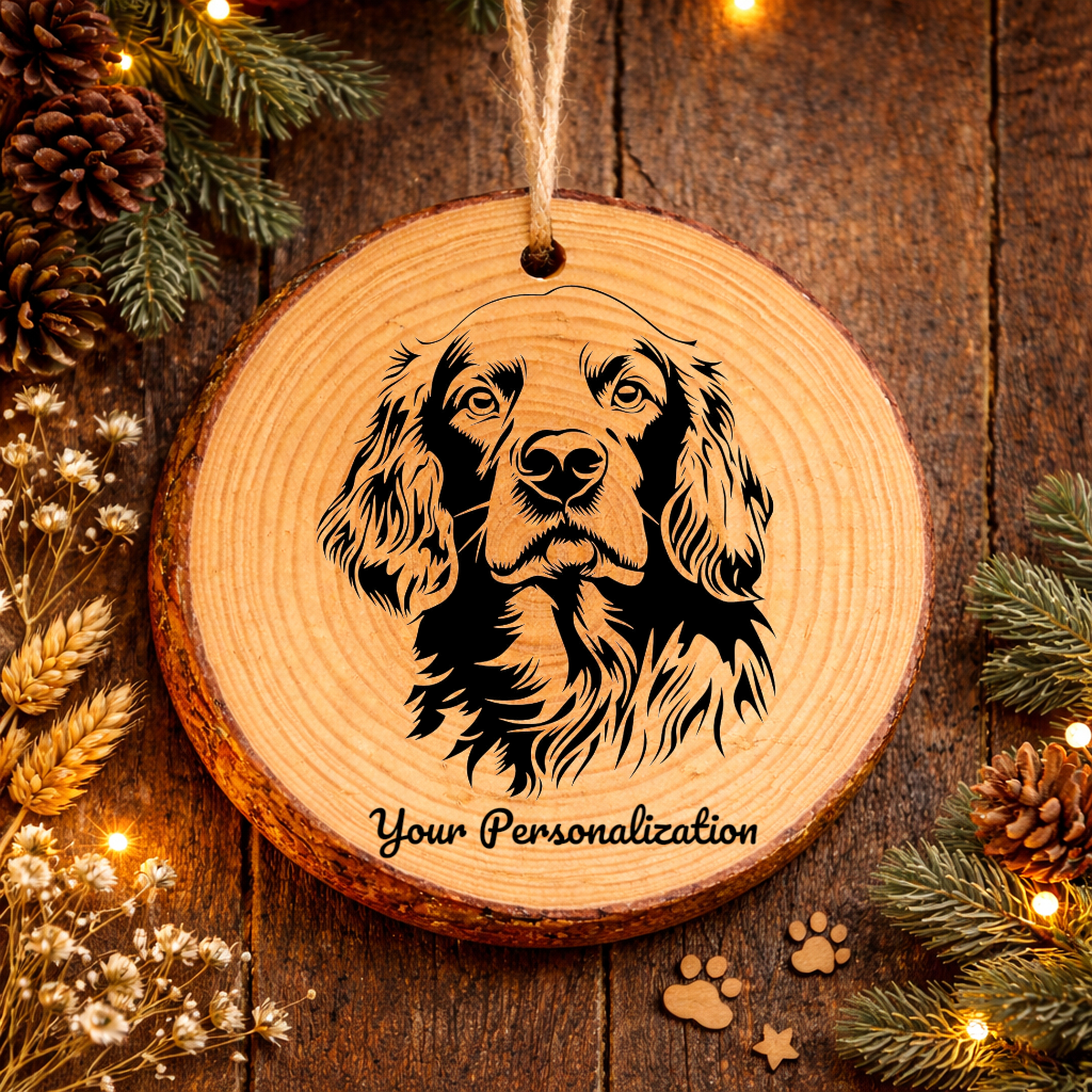 Clumber Spaniel Dog Ornament – Rustic Wooden Keepsake