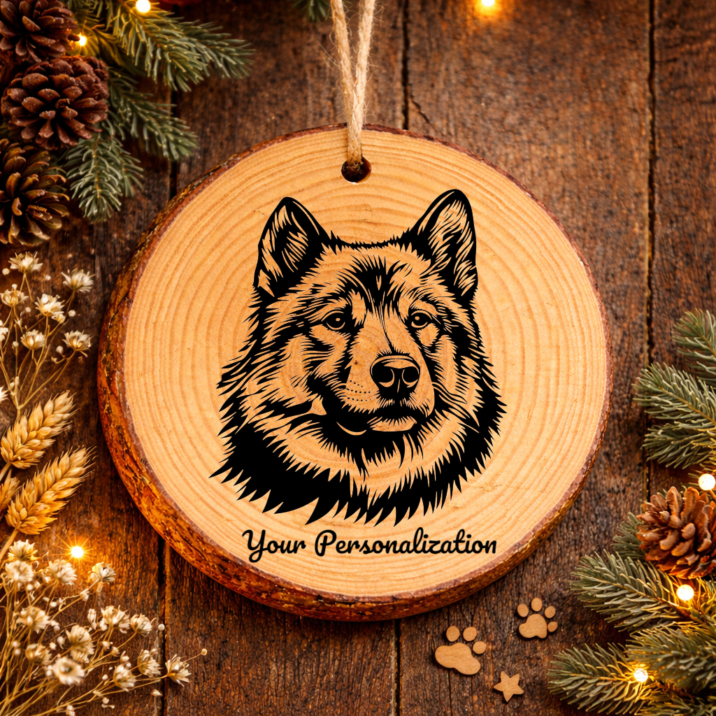 Eurasier Dog Ornament – Rustic Wooden Keepsake