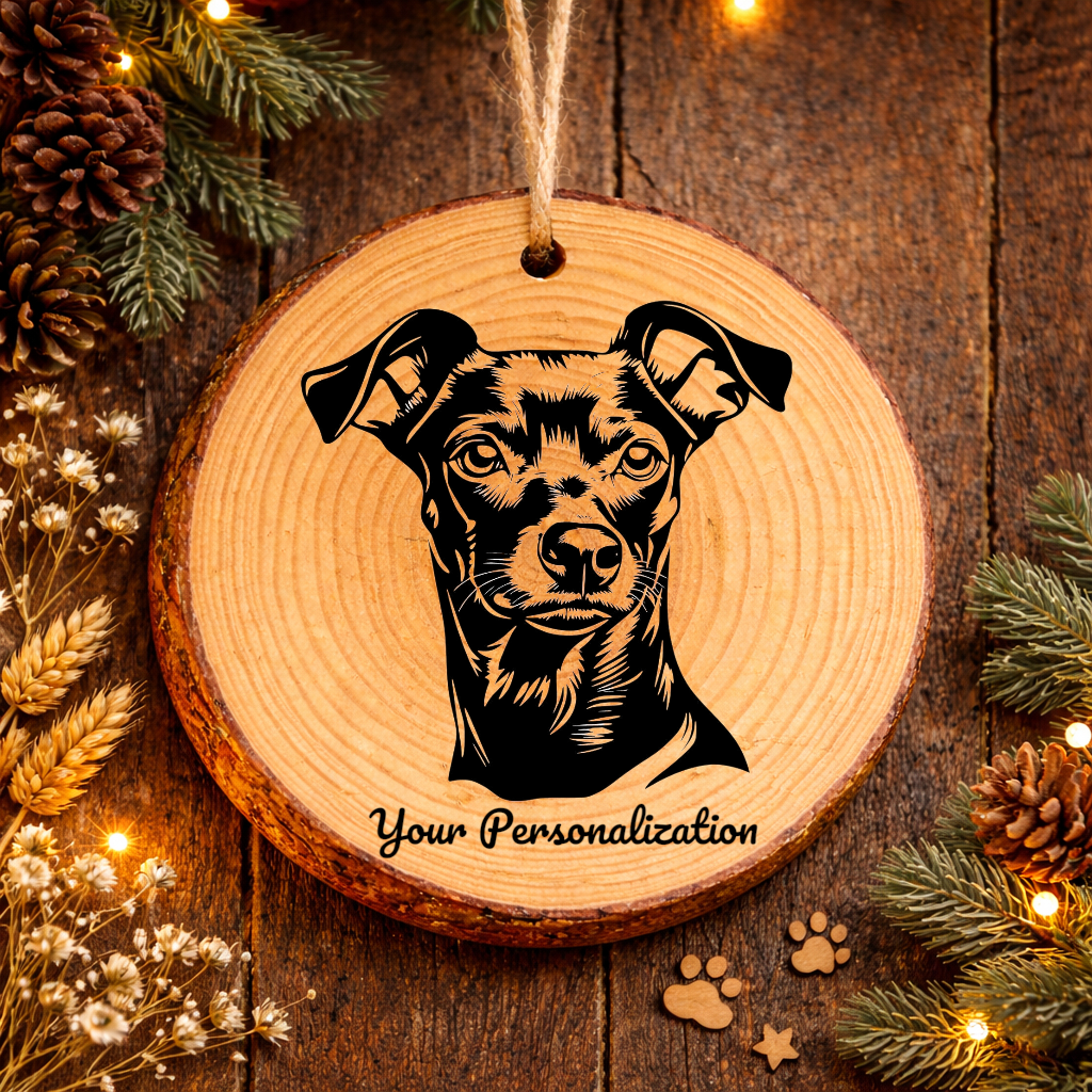 German Pinscher Dog Ornament – Rustic Wooden Keepsake