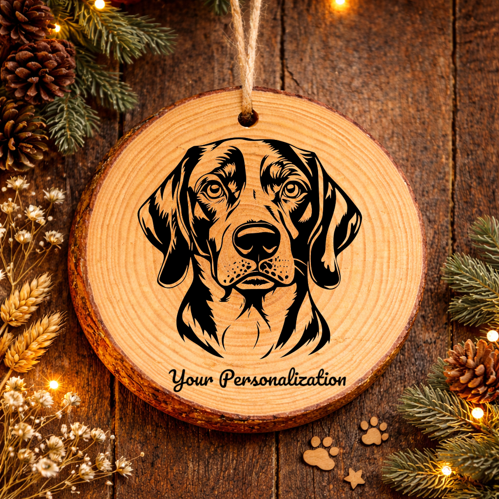 Harrier Dog Ornament – Rustic Wooden Keepsake