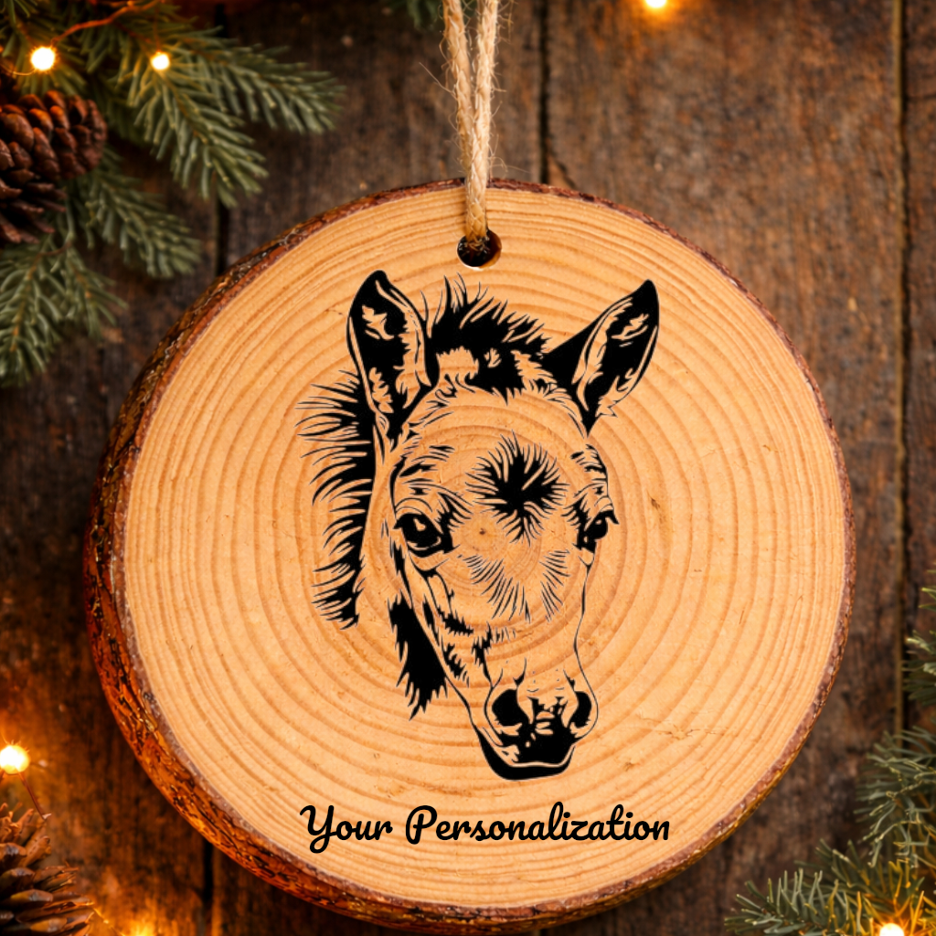 Horse Image #32 Rustic Pine Ornament