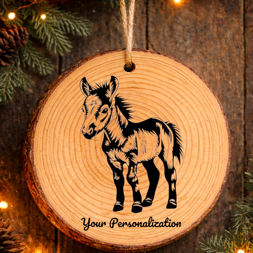 Horse Image #36 Rustic Pine Ornament