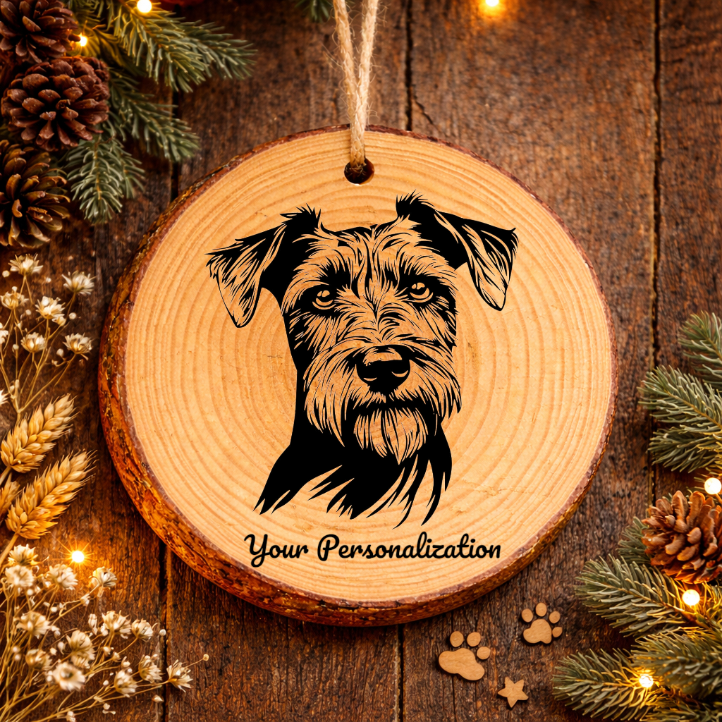 Irish Terrier Dog Ornament – Rustic Wooden Keepsake