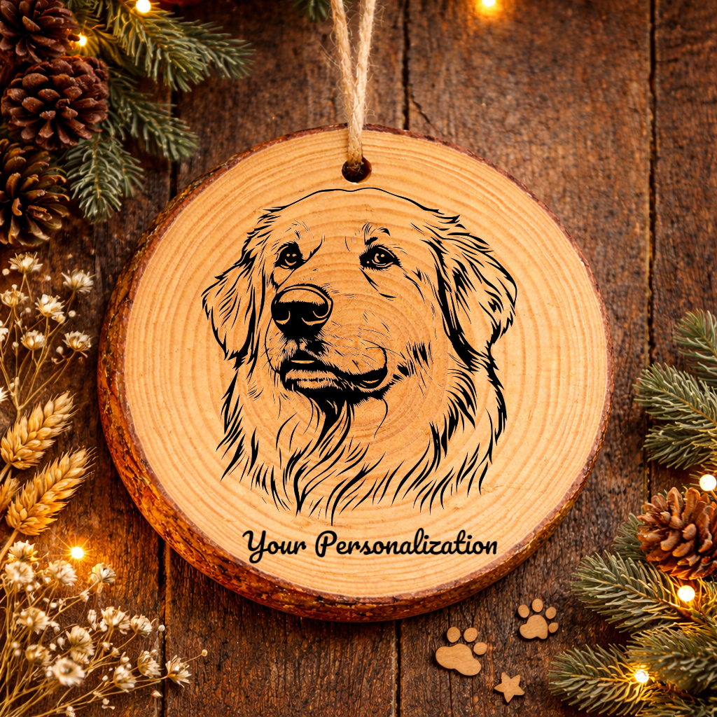 Kuvasz Dog Ornament – Rustic Wooden Keepsake