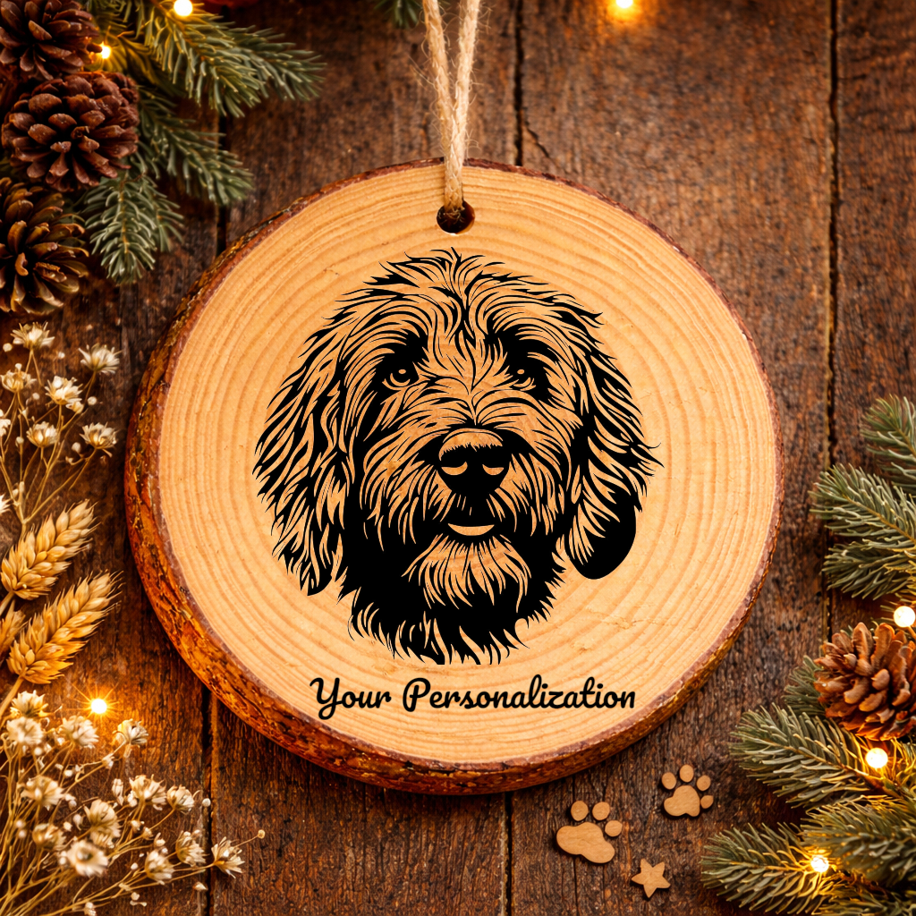 Polish Lowland Sheepdog Dog Ornament – Rustic Wooden Keepsake