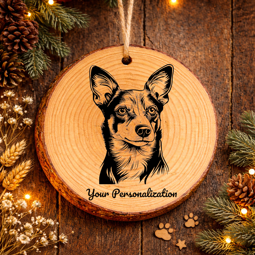 Portuguese Podengo Dog Ornament – Rustic Wooden Keepsake