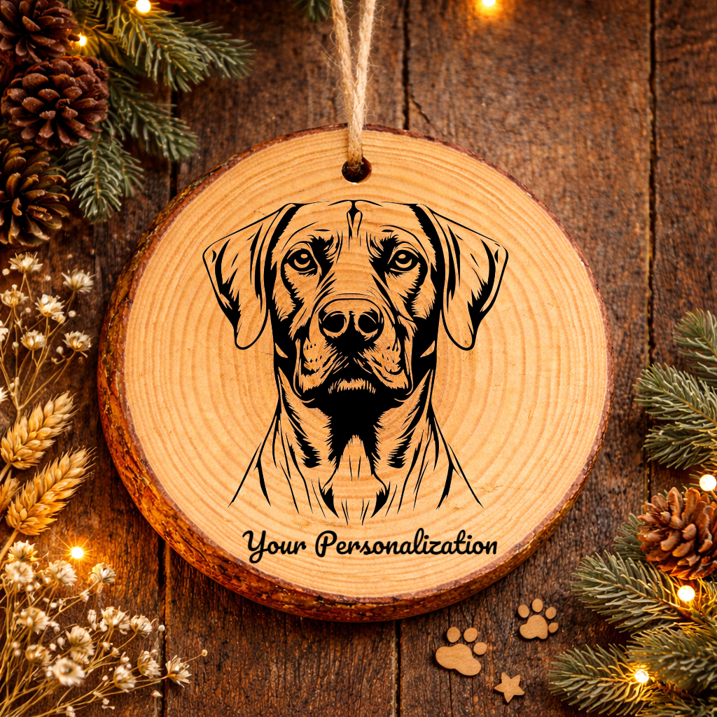 Rhodesian Ridgeback Dog Ornament – Rustic Wooden Keepsake