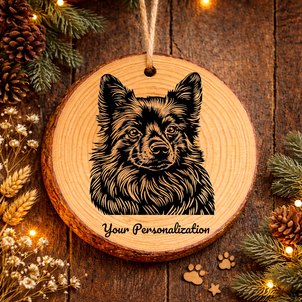 Schipperke Dog Ornament – Rustic Wooden Keepsake