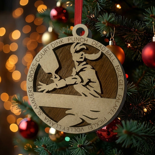 Pickle Ball Layered Ornament