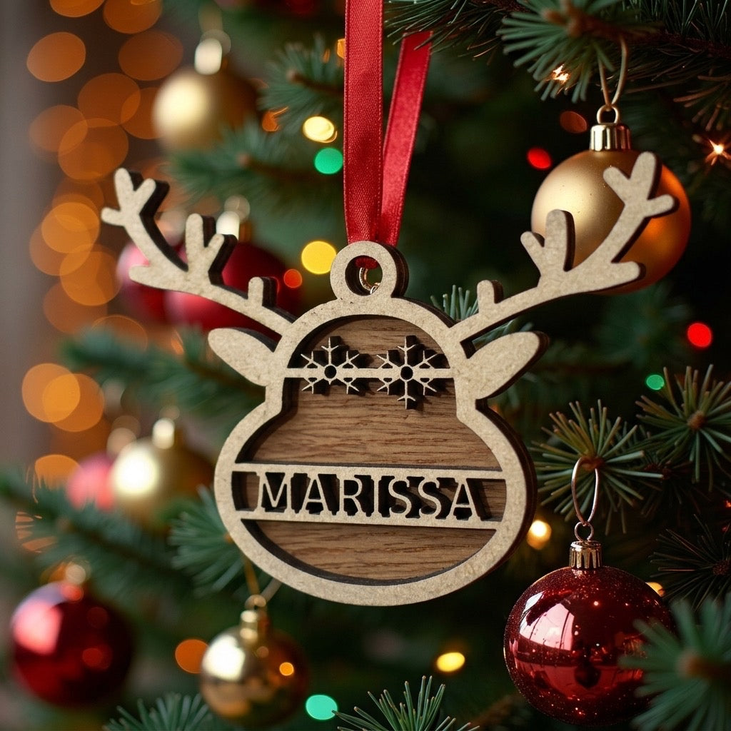 Personalized Reindeer Name Ornament