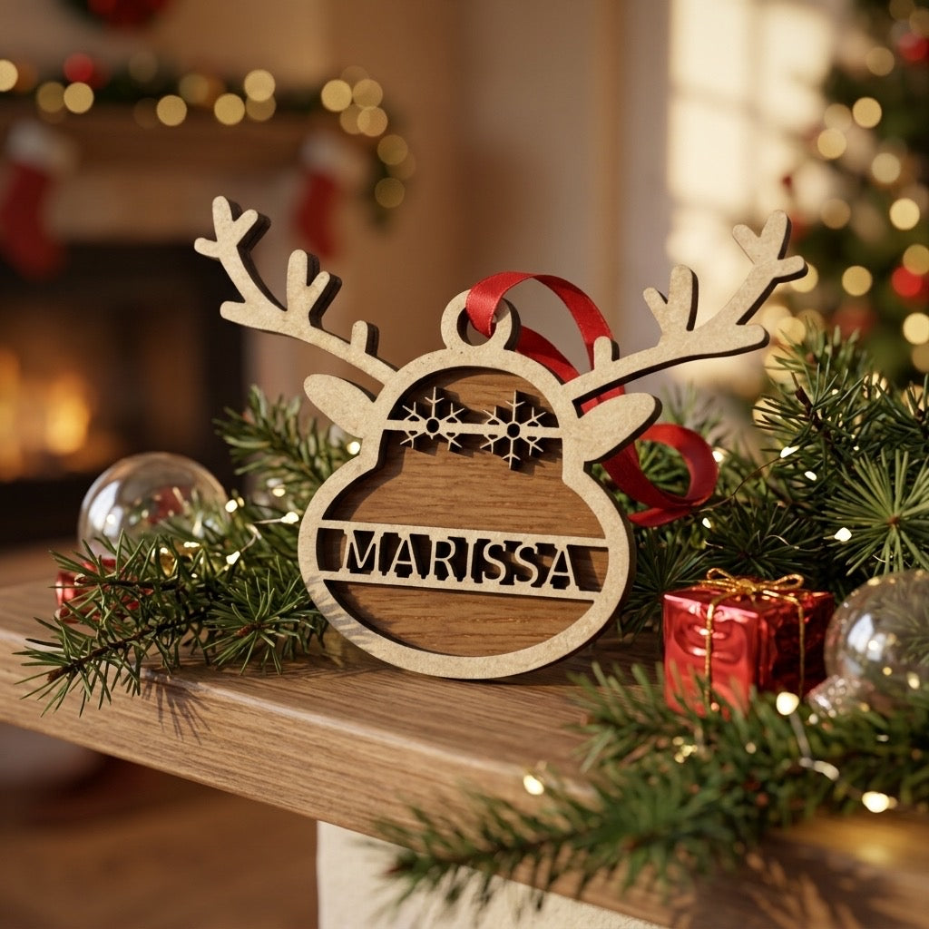 Personalized Reindeer Name Ornament