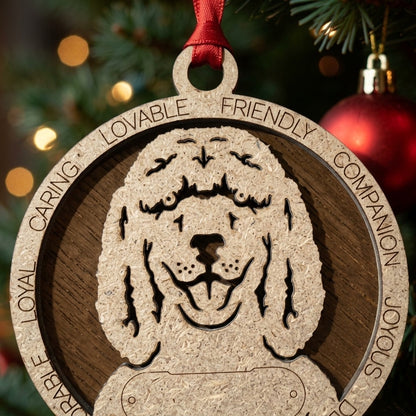 Water Spaniel Layered Dog Ornament