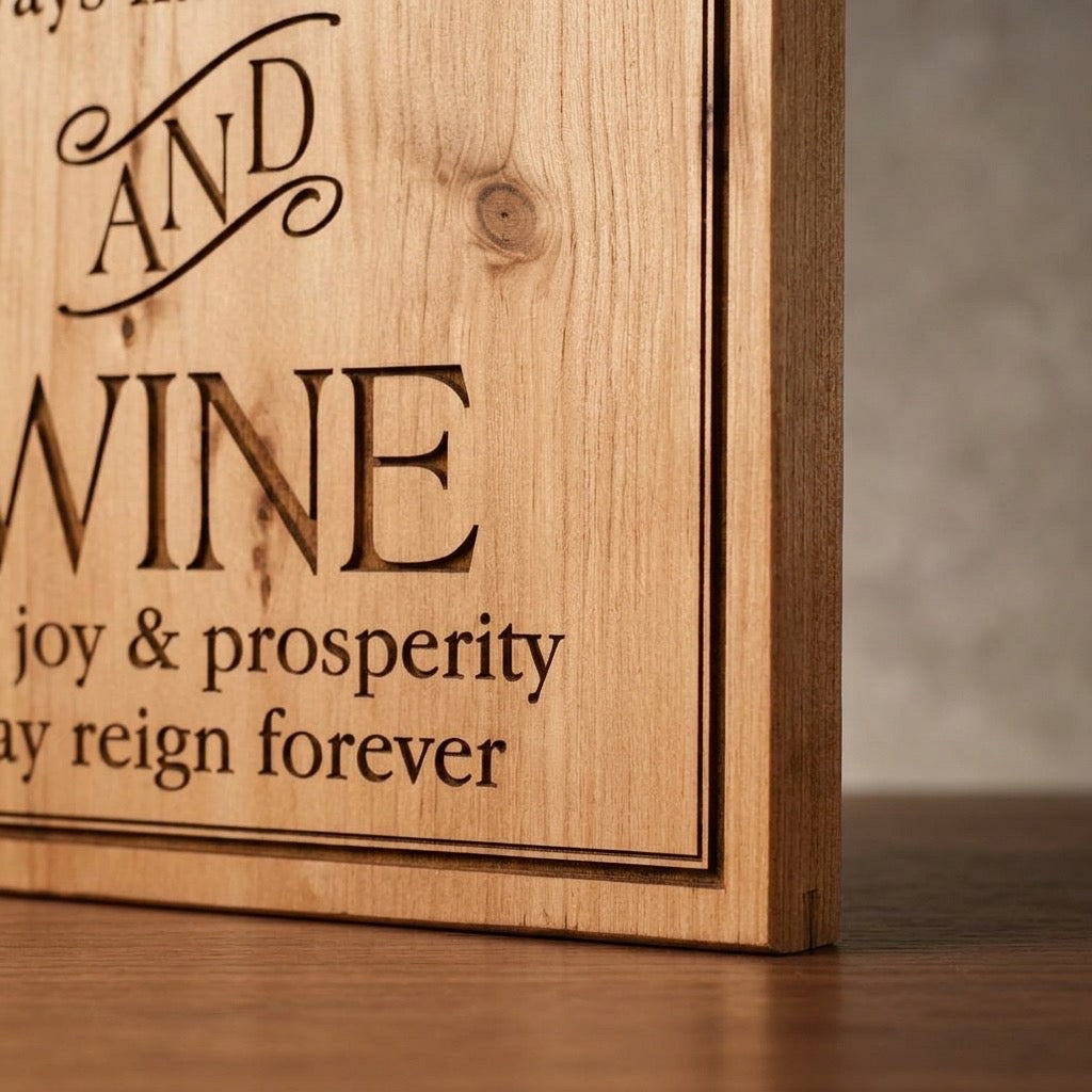 Bread Salt and Wine Blessing Sign