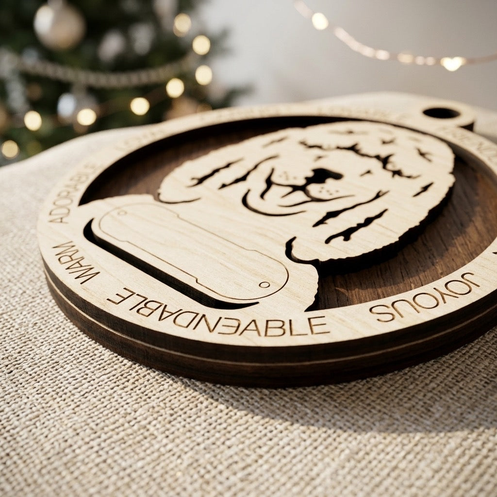 Water Spaniel Layered Dog Ornament