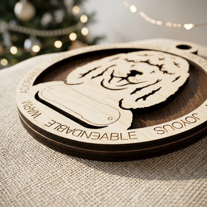 Water Spaniel Layered Dog Ornament
