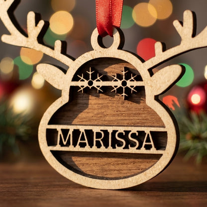 Personalized Reindeer Name Ornament
