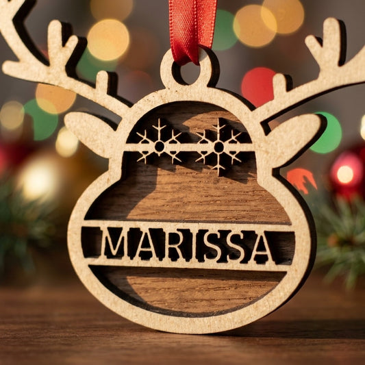 Personalized Reindeer Name Ornament