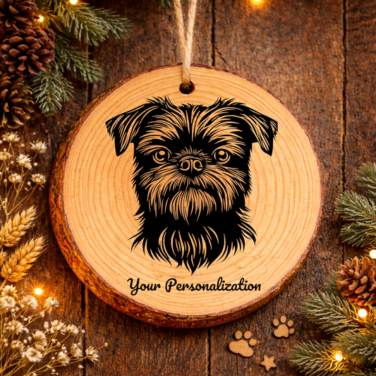 Affenpinscher Dog Ornament – Rustic Wooden Keepsake