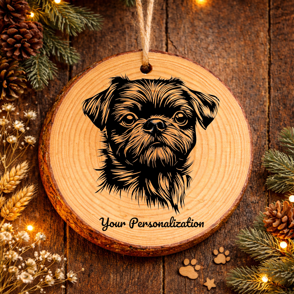 Affenpinscher Dog Ornament – Rustic Wooden Keepsake