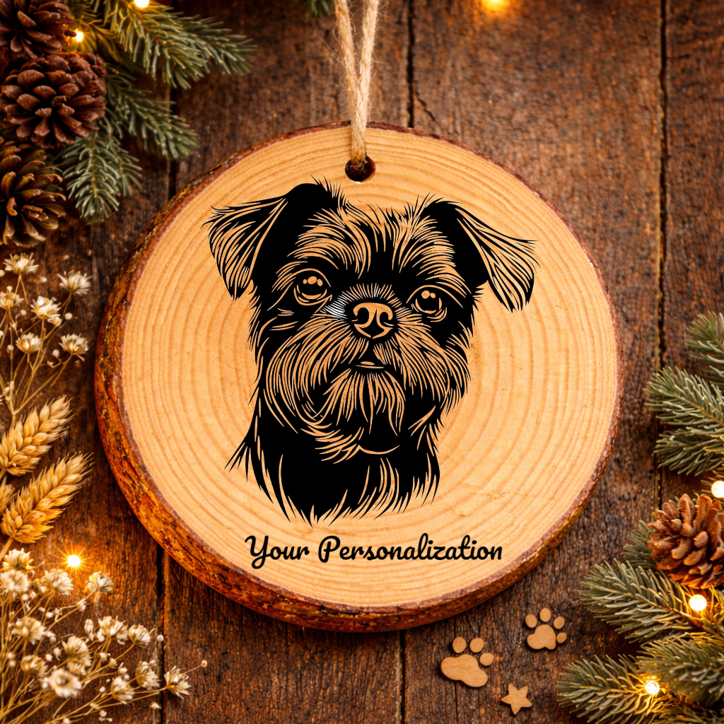 Affenpinscher Dog Ornament – Rustic Wooden Keepsake