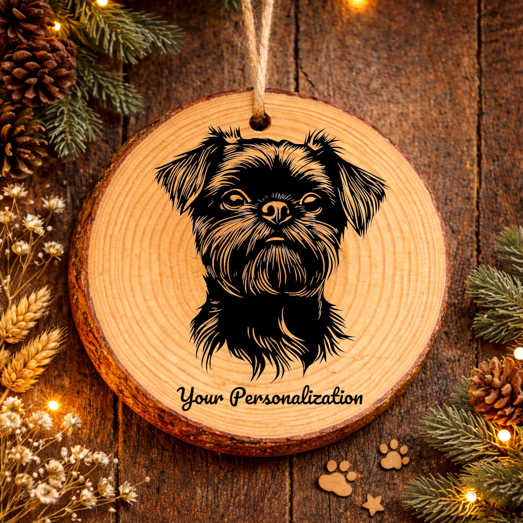 Affenpinscher Dog Ornament – Rustic Wooden Keepsake