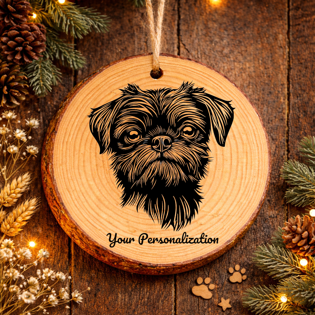 Affenpinscher Dog Ornament – Rustic Wooden Keepsake