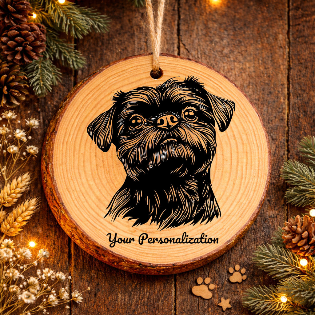 Affenpinscher Dog Ornament – Rustic Wooden Keepsake