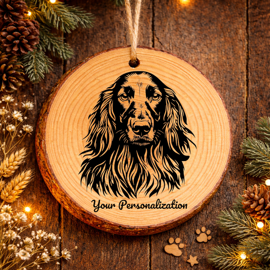 Afghan Hound Dog Ornament – Rustic Wooden Keepsake