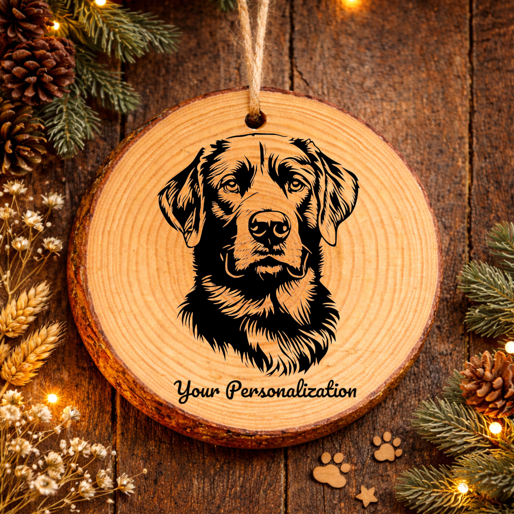 Akbash Dog Ornament – Rustic Wooden Keepsake