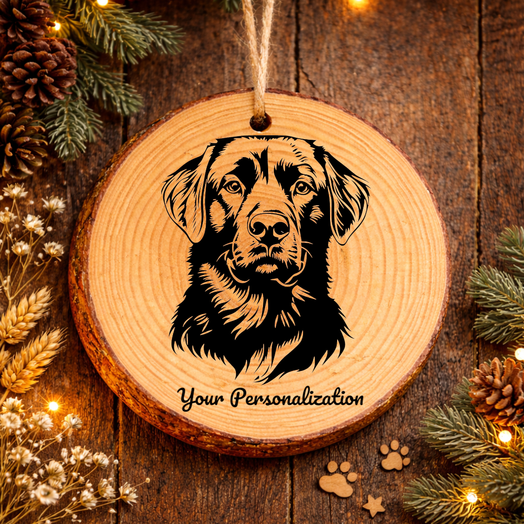 Akbash Dog Ornament – Rustic Wooden Keepsake