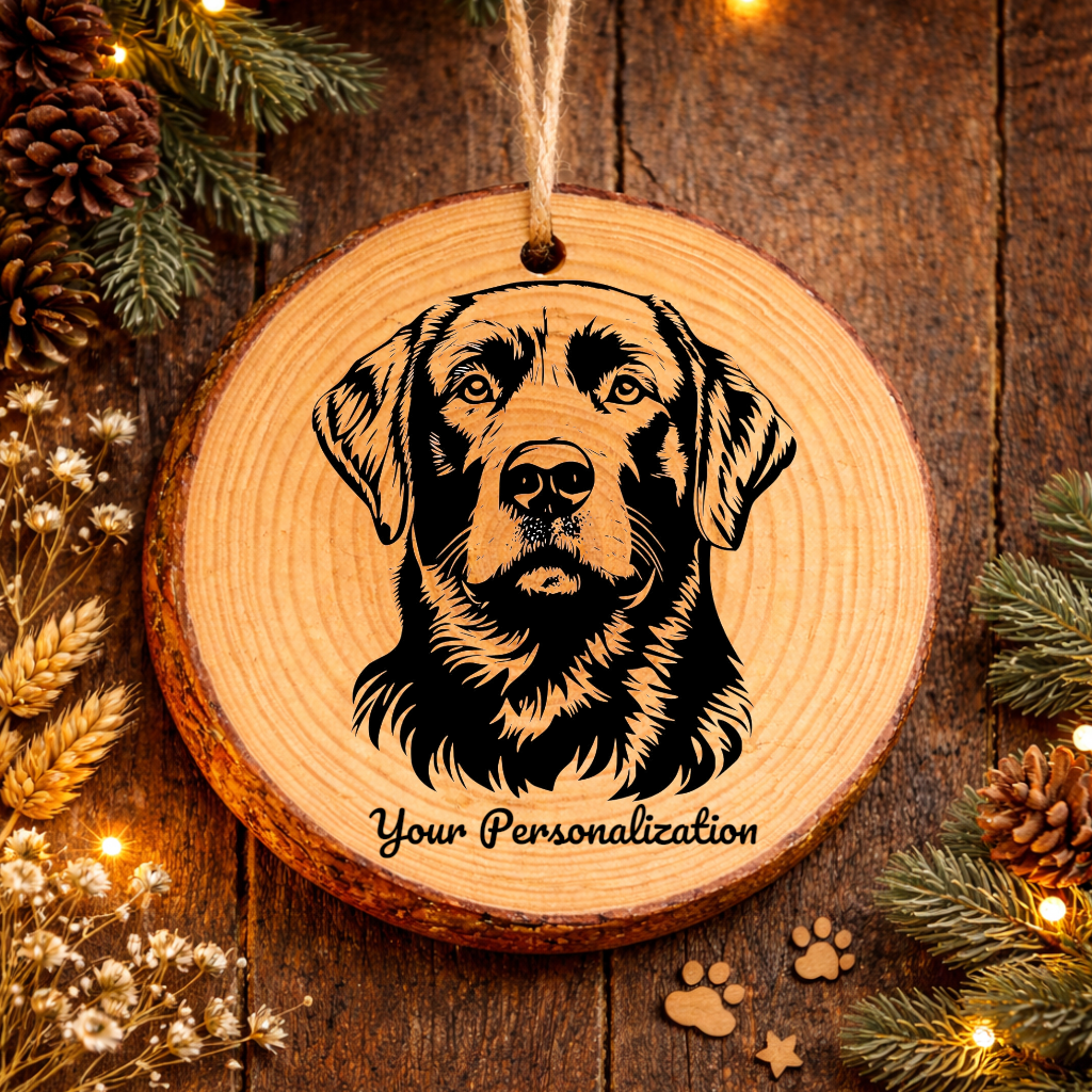 Akbash Dog Ornament – Rustic Wooden Keepsake