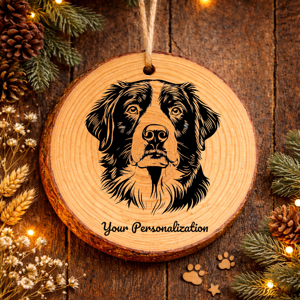 Appenzeller Sennenhund Dog Ornament – Rustic Wooden Keepsake