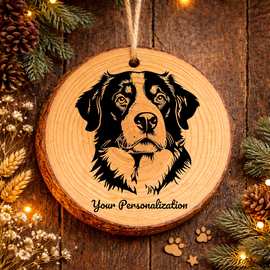 Appenzeller Sennenhund Dog Ornament – Rustic Wooden Keepsake