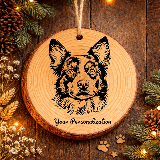Australian Cattle Dog Ornament – Rustic Wooden Keepsake