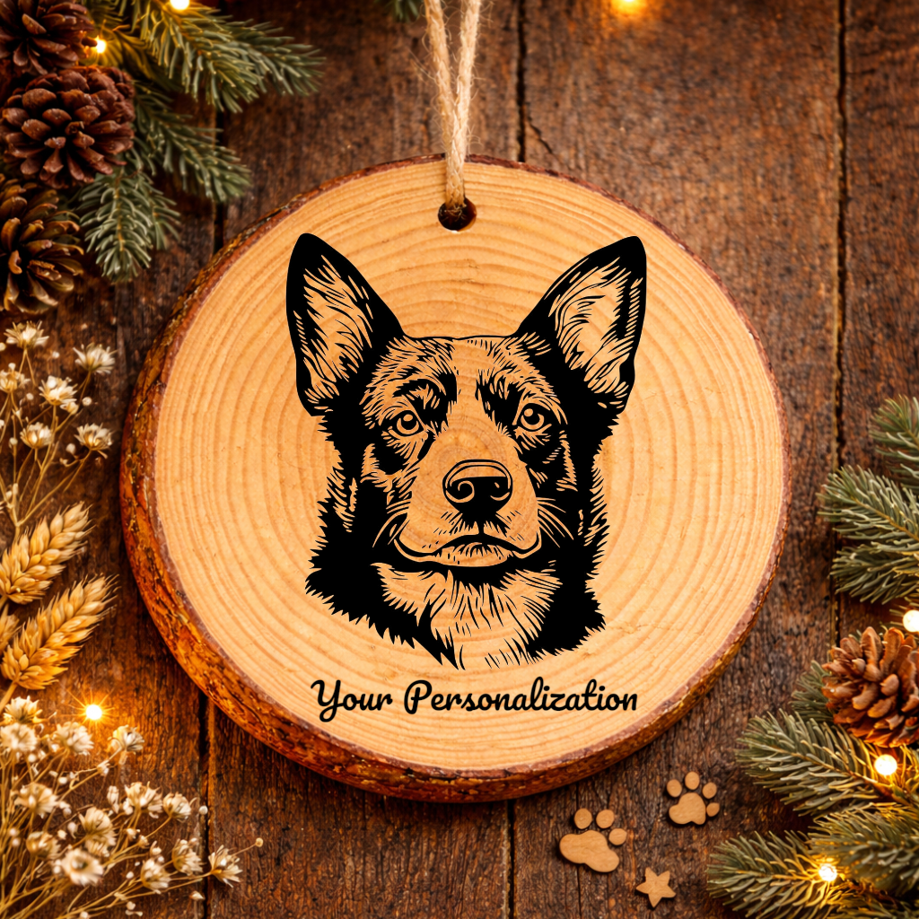 Australian Cattle Dog Ornament – Rustic Wooden Keepsake