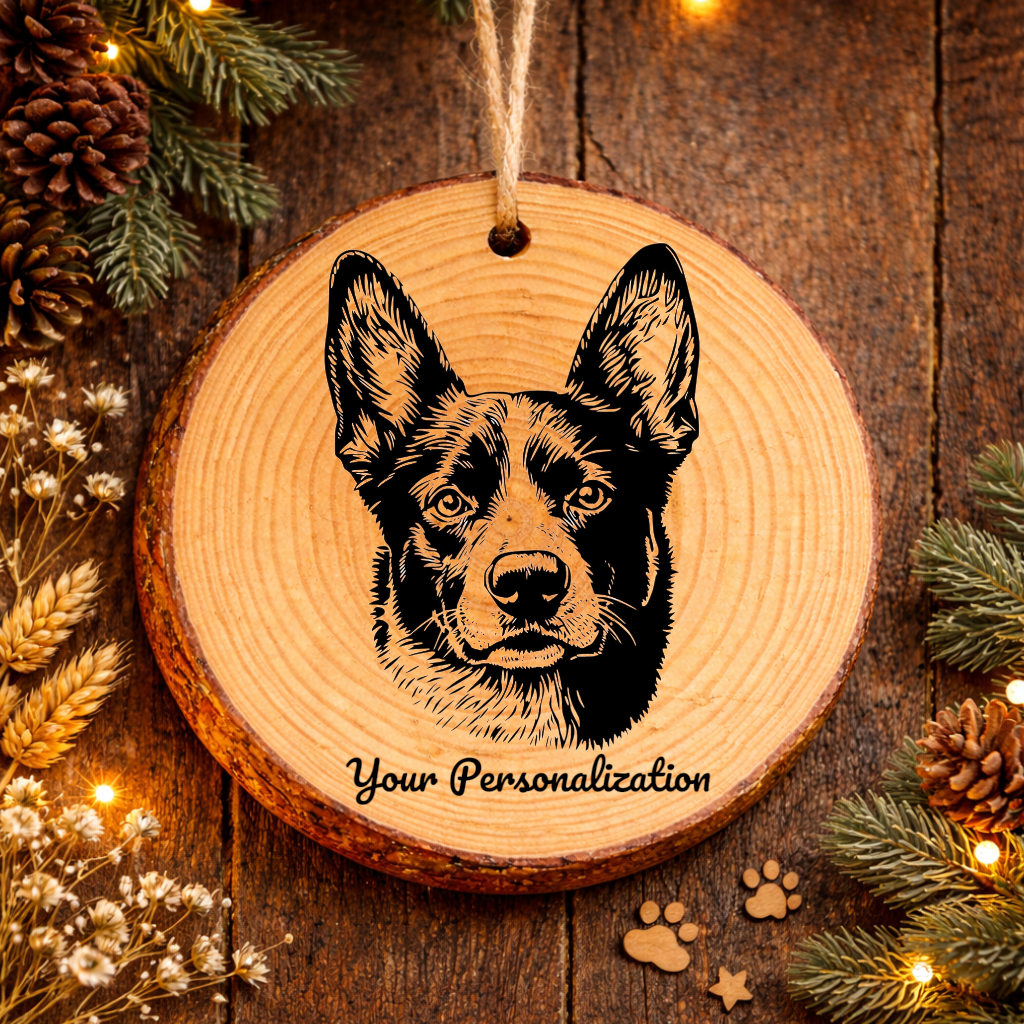Australian Cattle Dog Ornament – Rustic Wooden Keepsake
