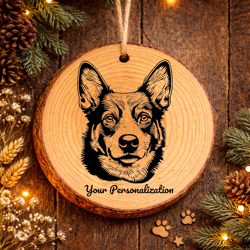 Australian Cattle Dog Ornament – Rustic Wooden Keepsake