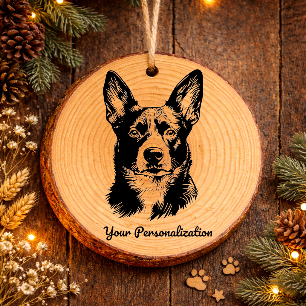 Australian Cattle Dog Ornament – Rustic Wooden Keepsake