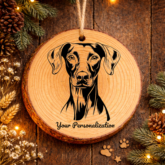 Azawakh Dog Ornament – Rustic Wooden Keepsake