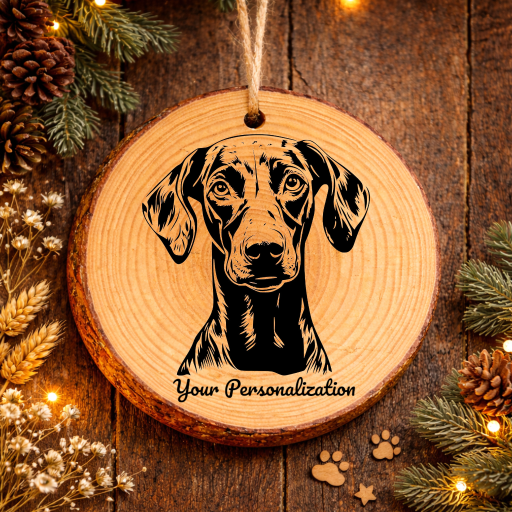 Azawakh Dog Ornament – Rustic Wooden Keepsake