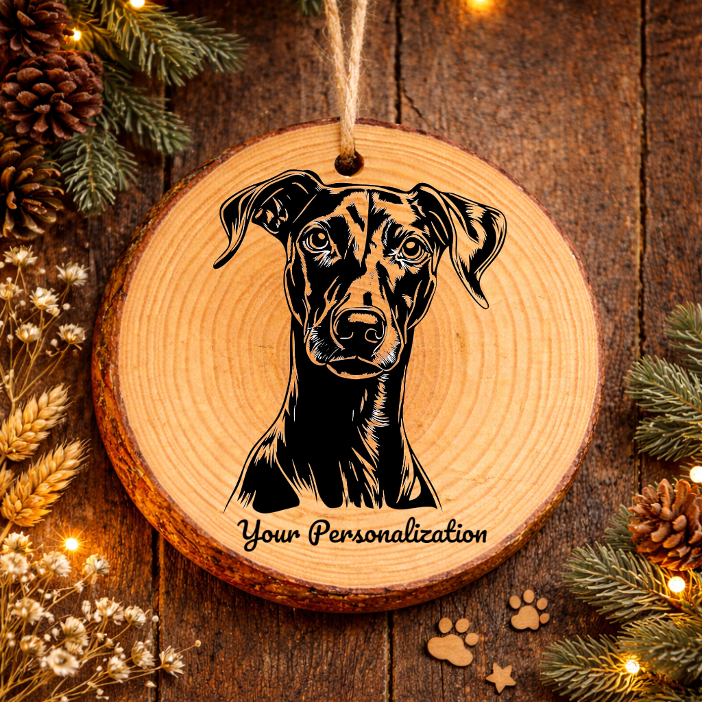 Azawakh Dog Ornament – Rustic Wooden Keepsake