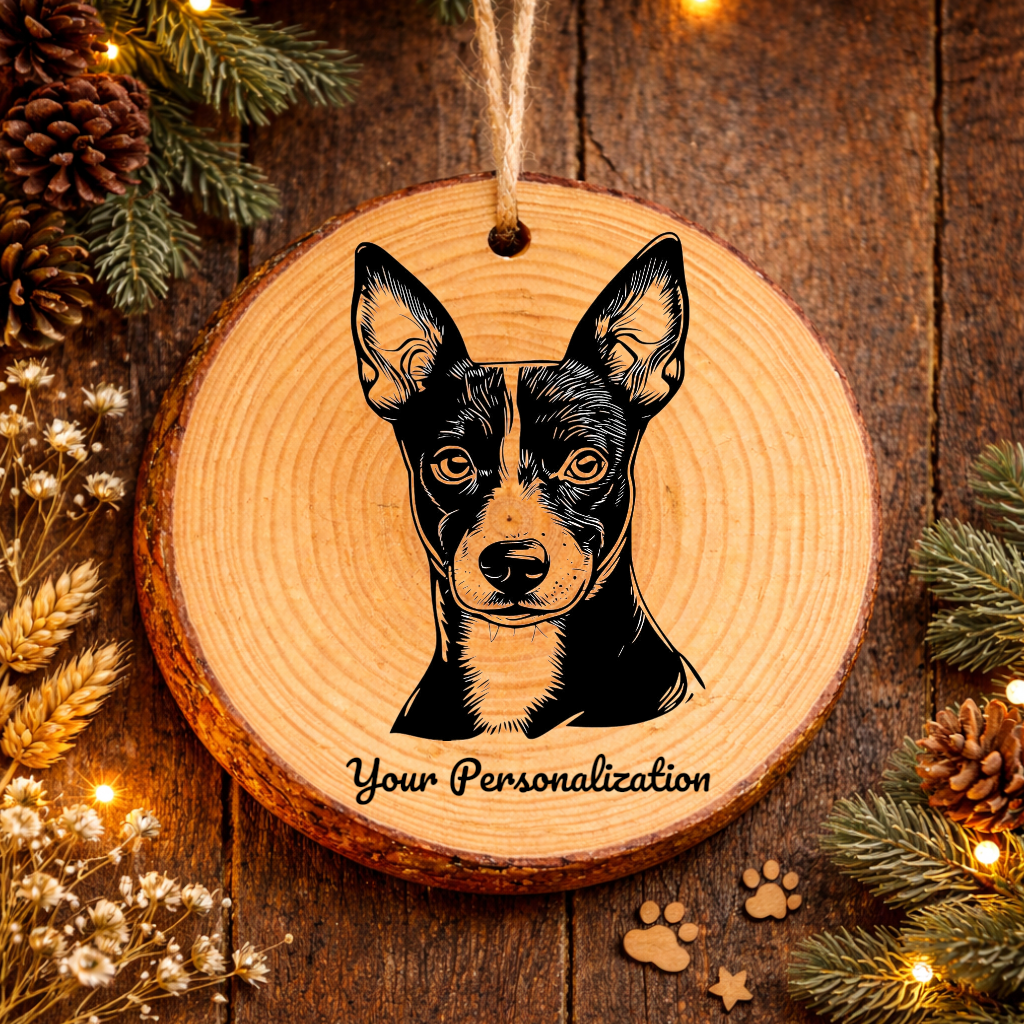 Basenji Dog Ornament – Rustic Wooden Keepsake
