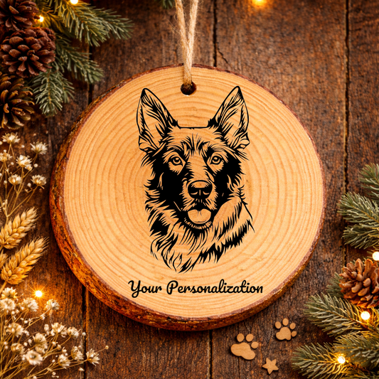 Belgian Laekenois Dog Ornament – Rustic Wooden Keepsake