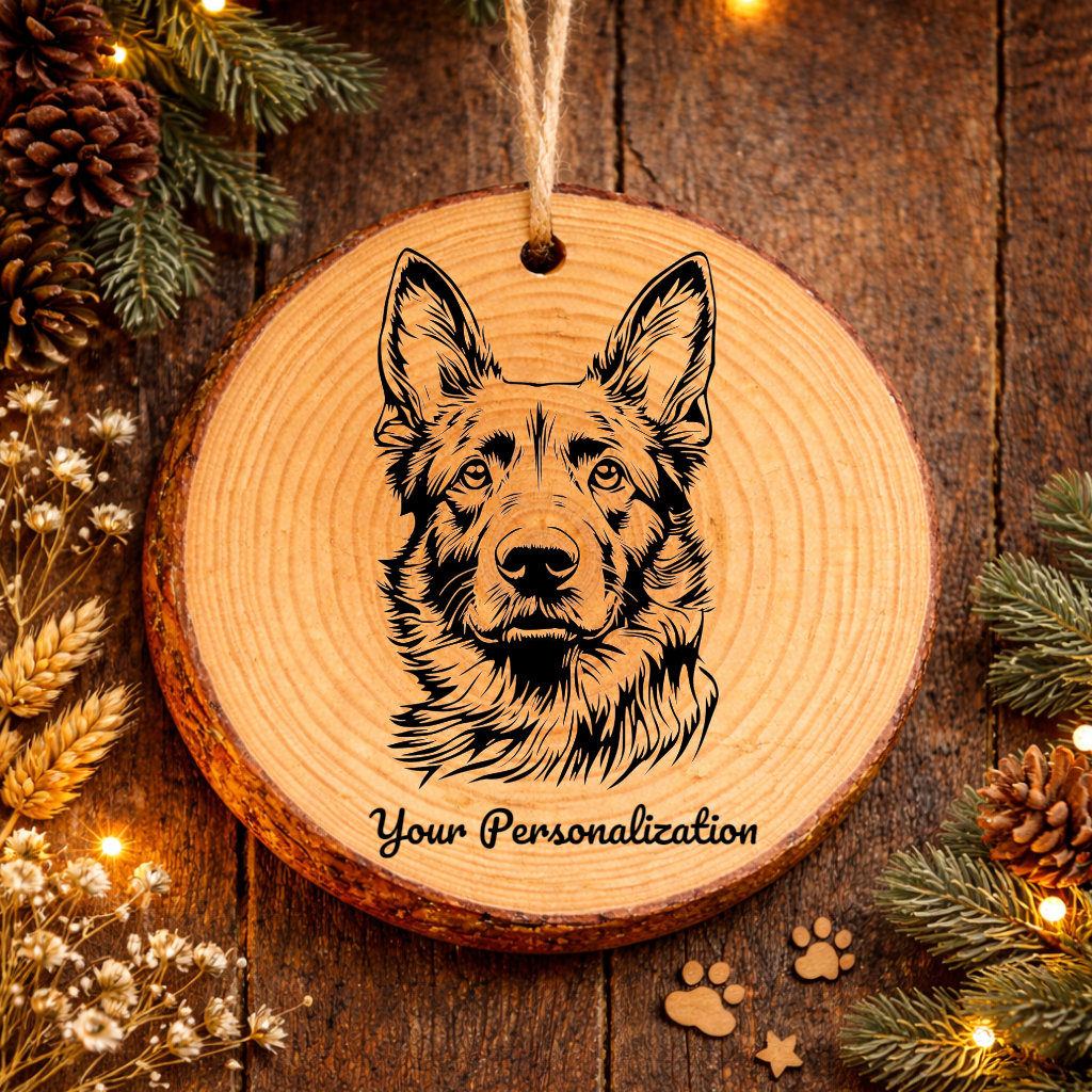 Belgian Laekenois Dog Ornament – Rustic Wooden Keepsake